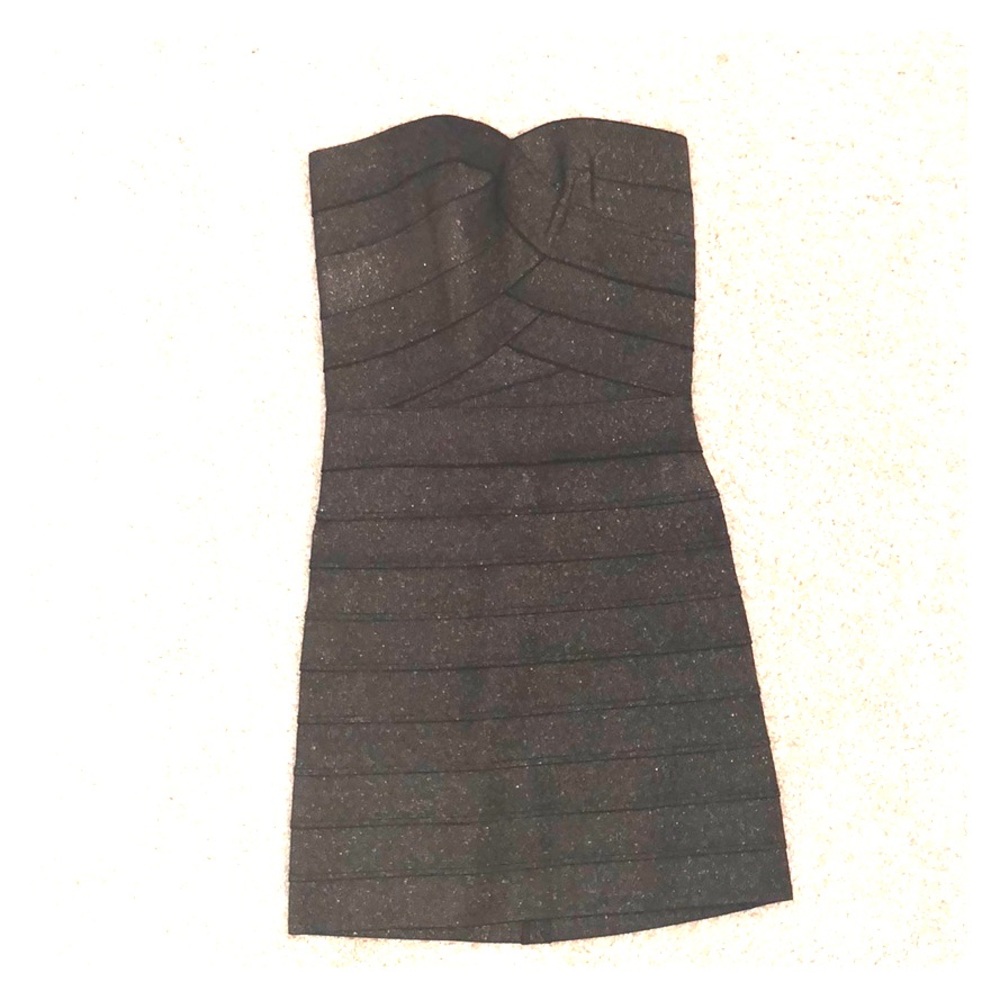 Gold and black bandage dress